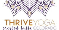 Mandala style logo of Thrive Yoga Crested Butte